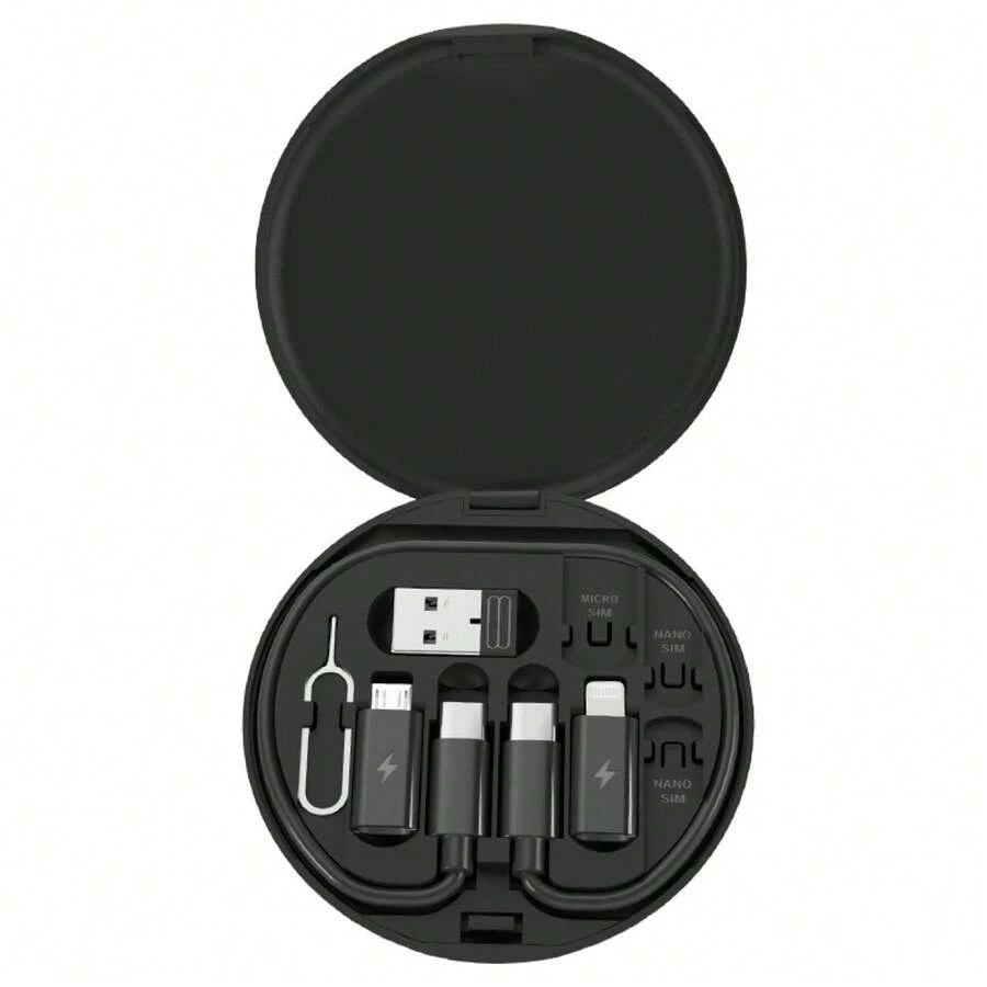 Kit Adaptador Usb C Micro Cartao Chip Portatil De Celulares - - Preto - Visão 1