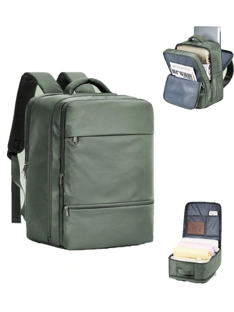 男女通用大号旅行背包，商务笔记本电脑背包，符合登机尺寸 40x20x25 厘米，符合航空公司标准，防水，多功能独立鞋仓，干湿分离，适合学生、通勤和笔记本电脑使用。