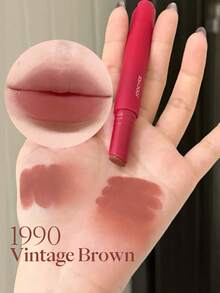 JOOCYEE Velvet Rouge Lip Tint Pen, Matte Velvety Ballerina Nude Lip Cream - #1990 Vintage Brown - 查看 1