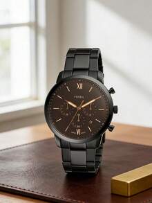Fossil Reloj de acero inoxidable con tono negro FS5525 para hombre - oro negro - Ver 9