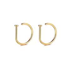 4Pcs_3Pcs_1Pc_1Set Women Fake Piercing Nose Ring Hoop Septum Non Piercing Nose Clip Rock HipHoop Sta. - Multicolor - View 10