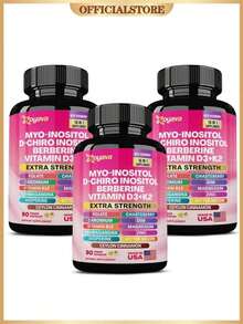 1 Pcs Women's Hormone & Cycle Support |   All-In-One Supplement With Myo-Inositol, D-Chiro Inositol & 13+ Active Ingredients |   90 Vegan Capsules |   Made In USA - 3瓶 - 查看 12