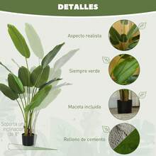HOMCOM Artificial Tree - Green - View 5