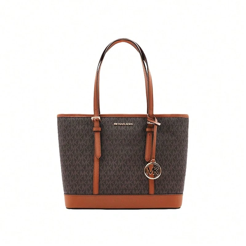 Bolso tote Michael Kors Jet Set Travel estampado para mujer, modelo 35S0GTVT1V, color marrón. - Marrón 35S0GTVT1V - Ver 1