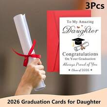1/3Pcs 2026 Graduation Gift For Her - 2026 High School & College Graduation Card, Gift For Daughter, Best Gift For Girls, Graduation Class Pride Card With Envelope - A - View 6