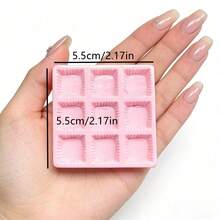 1pc 9-Grid Reusable Nail Polish Palette, Macaron Color Nail Art Mixing Tray, Easy To Clean Nail Care Tool - Multicolor - View 7