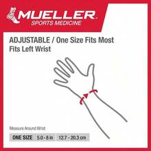Green Fitted Wrist Brace, Left Hand, Unisex, One Size Fits Most, Black - Black+One Size Fits Most - View 3