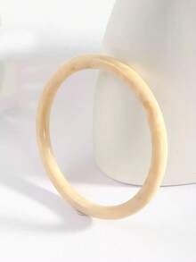 4pcs Elegant Retro Acrylic Round Bangle Bracelets For Women, Fashionable Simple Design, Suitable For Casual Wear And Parties - Multicolor a - View 8