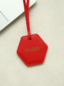 Customized Hexagon PU Leather Luggage Tag And Bag Charm, Personalized Item, Travel Accessory Suitable For Suitcase, Handbag, Backpack Or Keys, Christmas, Valentine's Day, Birthday, Travel Gift - Black and White - View 13