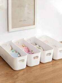 6 piezas/10 piezas Cajas de almacenamiento para cajones de bebé, cajas de almacenamiento con compartimentos blancas/beige, organizadores de cajones de plástico, adecuados para la guardería, fundas de teléfono y accesorios de mesita de noche, diseño minimalista y fresco, ahorro de espacio - Multicolor - Ver 7