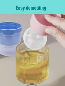 1pc/2pcs Transparent Round Mold, Round Transparent Ice Ball Maker, Portable Ice Ball Maker, Suitable For Whiskey Cocktails, Fruit Ice Pops, Iced Tea, Cocktails, Beverages, Ice Cream - Multicolor - View 7