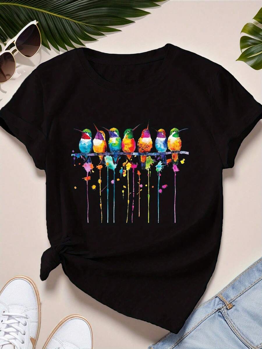 Women T-Shirts - Black - View 1