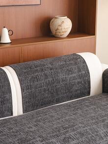 1 chiếc đệm sofa vải nhung màu trơn, chống trượt & dùng được cả bốn mùa, kiểu dáng đơn giản. Trang trí nhà cửa đơn giản cho phòng khách, vỏ bọc sofa có thể giặt máy, chống trầy xước do thú cưng, vẻ ngoài cao cấp. - màu đen - Xem 5