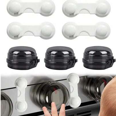 10pcs Gas Stove Knob Covers, Safety Protection Accessories, Baby Proofing Fridge Locks, Cabinet Locks, Drawer Locks, Easy Installation Without Trace, Newborn Baby Gift, Child Safety Locks