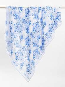 1pc Versatile Printed Geometric Pattern Scarf/Shawl - Multicolor - View 8