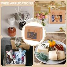1pc/5pcs 7.8x6.3x4.3 Inch Brown Kraft Paper Gift Box With Handle And Clear Window, Suitable For Packaging, Retail, Party, Gift, Wedding, Business Use - 20*15*11 - View 5