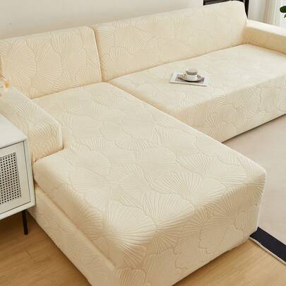 1 tấm bọc ghế sofa màu be họa tiết vỏ sò, kiểu dáng tối giản hiện đại Bắc Âu, dày dặn, co giãn tốt, phù hợp với ghế sofa 1/2/3/4 chỗ ngồi hình chữ L, trang trí phòng khách, phòng ngủ, phòng khách sạn.