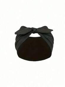 4 pièces Ensemble de bandeaux pour femmes, bandeau oreilles de lapin, accessoires capillaires de couleur unie mignons, élastiques à nœud, convient pour l'automne/hiver et les vacances - A - Voir 7