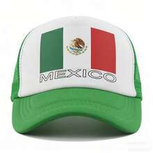 1顶2026年世界杯墨西哥球迷数码印花国旗渔夫帽，男女通用，可作为小礼物送给家人和朋友一起观看比赛。 - 黑色 - 查看 9