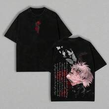 Vintage Washed Shirt Illustration Retro Style - Black - View 12