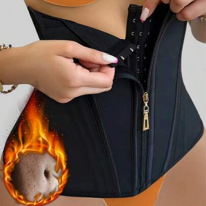 Este Cinturão Feminino possui um design com três fileiras de botões e zíper, proporcionando um efeito de cintura marcada duradouro e visível. É lavável em máquina e ajuda a moldar uma silhueta de ampulheta, com um efeito de modelagem perceptível da cintura até os quadris.
