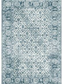 Modern Round Washable Non-Slip Area Rug – Thin Soft Living Room Carpet, Kitchen Rug & Runner, Home Decor Rug - Blue - View 6