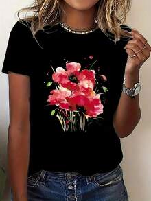 Women T-Shirts - Black - View 6