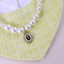 Pet Scarves - Pearl Black and White Checkered Scarf (rose Color) - View 3