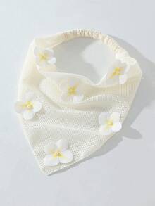 1pc Women's Original Floral Design Fashion Embroidered Ruffled Headwrap With Pearl Decor, Suitable For Daily Wear And Vacation,Festival,Party - Multicolor - View 17