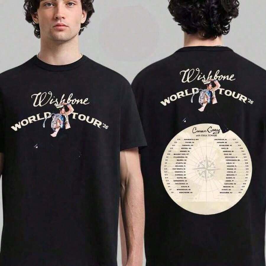 Graphic Cotton-Shirt Value Hot-Shirt Full Sizes S-5XL Conans Gray Wishbone World 2026 Concert Fan Unisex-Shirt Sweater Hoodie Suitable As A Fans HR001 Suitable As A Fans HR001 Y2K,Oversize Plus Size Men's S To 5XL,Summer Tee - màu đen - Xem 1