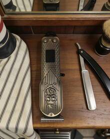 Afeitadora eléctrica para hombre, recortadora de barba y patillas, recortadora de cabello, recargable por USB, regalo para hombre, regalo para el Día del Padre. Cortapelos profesional de salón, recortadora de cabello inalámbrica recargable, cuchilla de grabado de precisión, pantalla LCD, recortadora eléctrica de acero inoxidable, recortadora de barba, batería de 1000 mAh, duradera y de larga duración. Recortadora de vello nasal a pilas. - Maquinilla de Afeitar - Ver 6