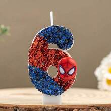 Superhero Themed Fun Cartoon Number 0-9 Birthday Cake Topper, Party Gift, Children's Birthday Candles - Multicolor - View 6
