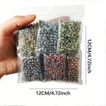 A Kit Of 100Glass Seed Beads, 4Mm In Size, 8/0 For Crafting Jewelry, Totaling 10 Grams Or 0.35 Ounces, Featuring High-Quality, Uniformly Sized Mini Beads - Multicolor - View 4