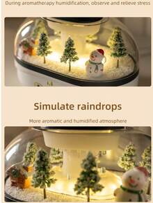 JFBONIN Magical Snowy Landscape Humidifier | Handmade Snowman Aroma Diffuser | Winter Wonderland Home Decor | Comfortable For Bedroom, Office And Outdoor - Mist - View 5