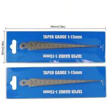 1mm To 15mm Precision Stainless Steel Taper Gauge Feeler Gauge Welding Gap Inspection Metric & Imperial Woodworking Tool - Multicolor - View 12