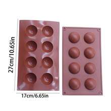 Khuôn silicon hình bán cầu nhỏ 8/15 ô, chống dính, dùng để làm thạch, sô cô la, bánh mousse. - Nhiều màu - Xem 6