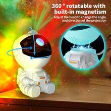 Lampe de projection de galaxie d'astronaute - Lumière de ciel étoilé et de nébuleuse, télécommande portable, alimentée par USB, gradable, changement de couleur, décoration de bureau, capteur infrarouge, convient pour la salle de jeux/la salle de cinéma maison/la décoration de plafond - Multicolore - Voir 4