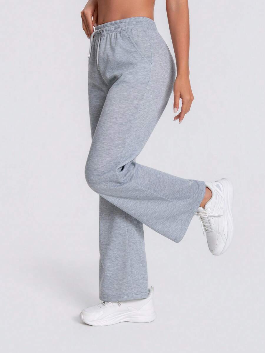 Pantalones deportivos casuales con bolsillo de cordón - Gris Oscuro - Ver 1