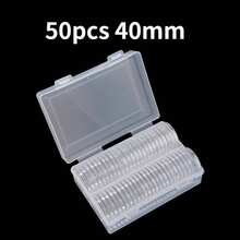 100pcs/30mm Transparent Coin Holders, Coin Collection Storage Boxes - Multicolor - View 17