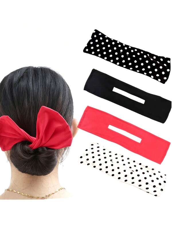 4pcs Hair Bun Maker For Women French Hairstyle Twist Donut Flexible Former Accessories Lazy Curler For Women Long Hair Styling, Minimalist Magic Bun Maker Clips, Reusable Hair Shaper For French Twist, Elegant Donut Hair Clip For Women