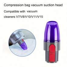 ENSSU Accesorio de herramienta de bomba de vacío para aspiradoras inalámbricas V7 V8 V10 V11 V15, bolsas de almacenamiento de ropa de sellado rápido, piezas de repuesto de cabezal mini - A - Ver 6