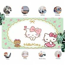 SANRIO 1 pezzo Tappetino per mouse e scrivania Game - Base in gomma antiscivolo, superficie lavabile; adatto per computer, laptop, ufficio, casa e scuola. Un accessorio da scrivania da collezione , ideale per lo spazio domestico/lavorativo, con tema onirico e texture liscia - un must per gli appassionati di anime. - B - Visualizzare 4