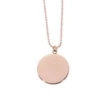 Customized Engraved Stainless Steel Round Pendant Necklace, Can Engrave Name And Date, Includes Personalized Text Engraving, Comes With Chain, Gift For Loved One - Multicolor - View 4