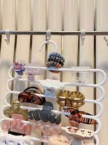 1/5/10pcs Multi-Functional Wall Storage Rack, Suitable For Wigs, Jewelry, Etc., Large Capacity Home And College Dorm Storage Solution, Includes Practical Hooks And Hanging Jewelry Storage Rack,Bedroom Room Decor,Back To School - Multicolor - View 3