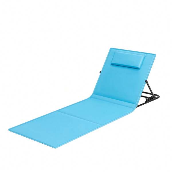 Tumbona de playa, cojín para tumbona, tumbona mecedora, portátil con asa, para camping, jardín y piscina, 158 x 55 cm