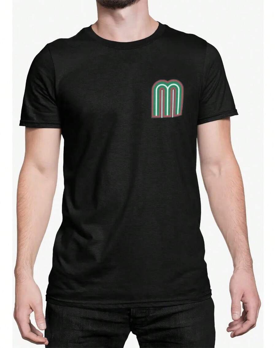 Playera M De México Baseball - Negro - Ver 1
