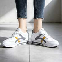 FZY 2026 Trending Women's Retro Sneakers, Premium White Leather Casual Shoes With Arch Support, Lightweight Non-Slip Athletic Walking Shoes For Gym, Travel & Daily Wear, Breathable Colorblock Fashion Trainers, Comfortable Lace-Up Running Shoes, Ideal Mother's Day Gift, Durable Slip-Resistant Outsole, Soft Cushioned Insole, Classic 70s Style, Versatile Retro Joggers For All Seasons, Best Women's Walking Shoes 2026 - 灰色l - 查看 3