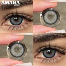 AMARA 1對灰藍色年戴彩色隱形眼鏡 14.5mm 灰色色調鏡片 適用於萬聖節妝容 - ALPS-GRAY - 查看 3