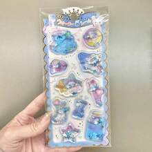可爱3D摇摇贴纸，萌系动物流沙贴纸，闪亮亮片水泡泡贴纸，适用于日记本、手机壳、DIY手工 - 顏色 - 查看 9