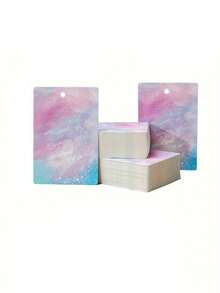 50/100/200pcs Necklace & Earring Storage Card, Jewelry Display Packaging Card - Pink - View 3